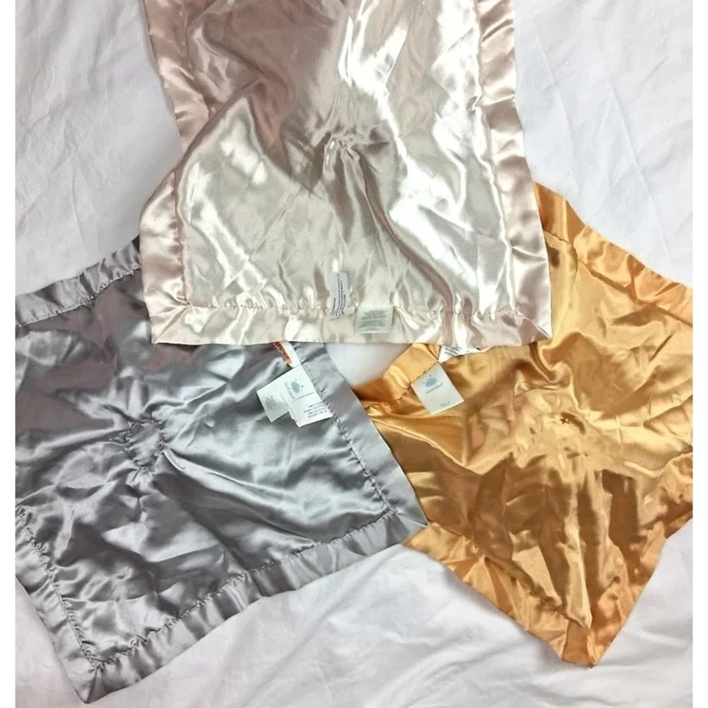 Cloud Island Baby Security‎ Blanket Lot Elephant Dog Lion Lovey Satin Target 3pc